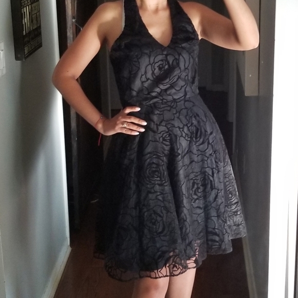 👗NIKI BLACK CHIFFON SEMI DRESS - Picture 7 of 10